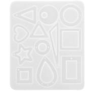 Molde silicono para hacer colgantes y entrepiezas calados de resina x1