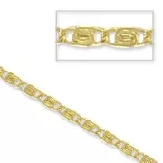 Cadena caracol 2 mm Dorado con oro fino x1 m