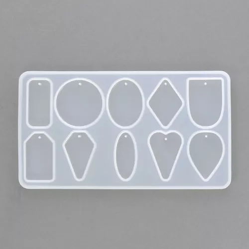 Molde silicono para hacer colgantes geométricos de resina x1