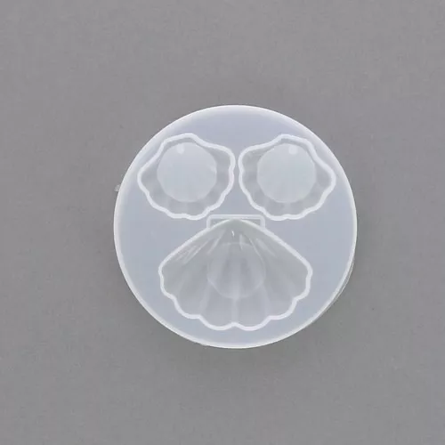 Molde silicono concha para hacer colgantes y cabuchones de resina x1