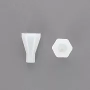 Molde silicono hexágono facetado para hacer colgantes de resina 36x23 mm x1