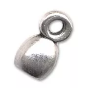 Extremos de cordón 3 mm - Chapado plateado fino envejecido x4