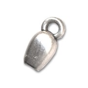 Terminales para cordón 1.5 - 2 mm Chapado Plateado envejecido x4