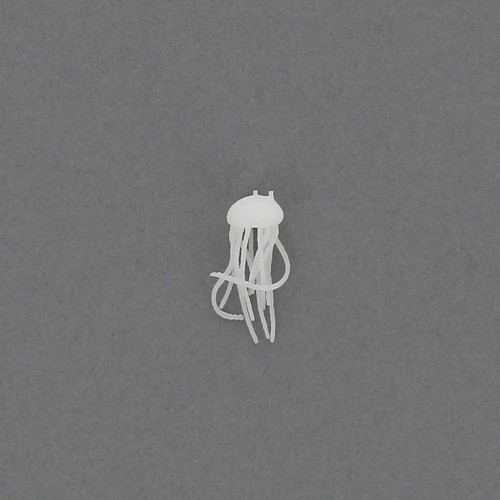 Medusa de plástico 11 mm para accesorios y joyas resina de inclusión - Blanco x1