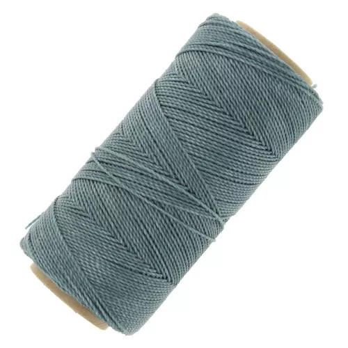 Bobina de hilo encerado Linhasita para micro macramé 1 mm - Gris azulado (549) x168m