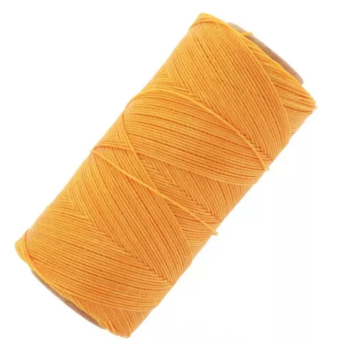 Bobina de hilo encerado Linhasita para micro macramé 0,75 mm - Azafrán (274) x228m