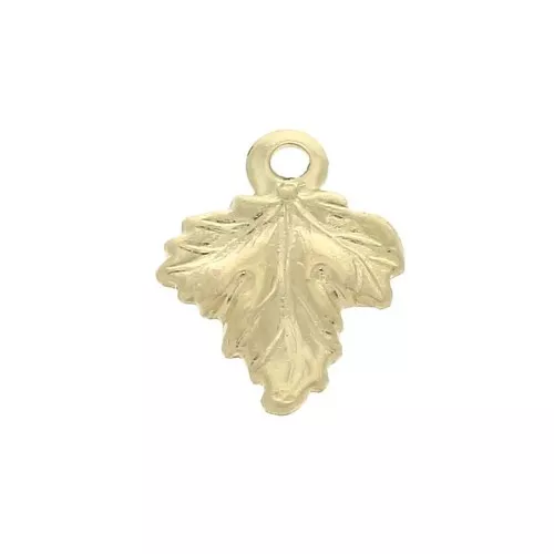Dije hoja de viña 9.5x7.5 mm - Gold filled x1
