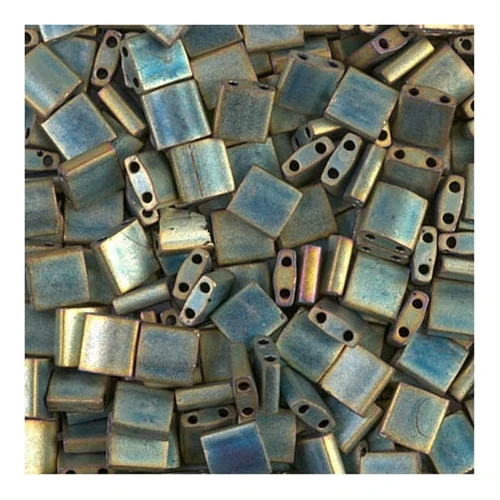 Miyuki Tila Beads 5x5x1.9 mm TL-2008 - Mat Metallic Patina Iris x10g