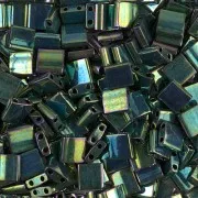 Cuentas Miyuki Tila 5x5x1,9 mm TL-0468 - Verde oscuro iris metalizado x10 g