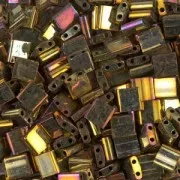 Miyuki Tila Beads 5x5x1.9 mm TL-0462 - Met Gold Iris x10g