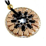 Cuentas de cristal Amos® por Puca® 5x8 mm Crystal Gold Spotted x10g