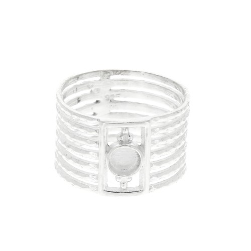 Anillo semanal rígido para cabuchón 4 mm - Talla 54 - de Plata 925 x1