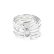 Anillo semanal para cabuchón 4 mm - Talla 54 - de Plata 925 x1