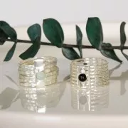 Anillo semanal para cabuchón 4 mm - Talla 54 - de Plata 925 x1