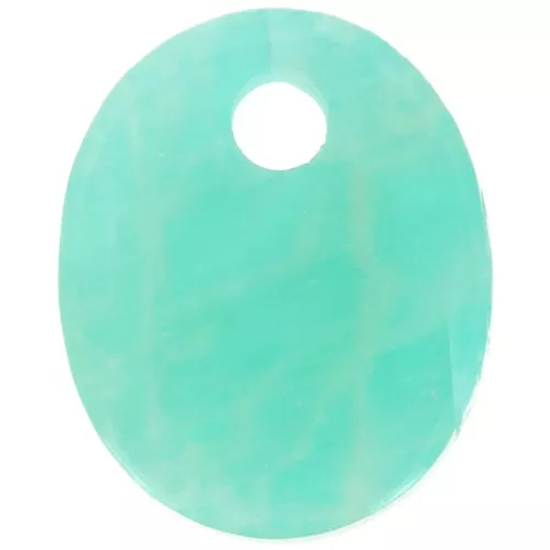 Dije ovalado 12x10 mm de piedra gema - Amazonite x1
