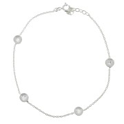Pulsera eslabón Forçat 195 mm - engastes para cabuchones 4mm - de Plata 925 x1