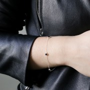 Pulsera eslabón Forçat 195 mm - engastes para cabuchones 4mm - de Plata 925 x1