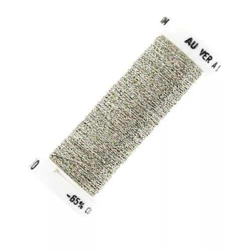 Hilo para bordar metalizado trenzado 4 Au ver à soie Plateao - Dorado (130) x10m