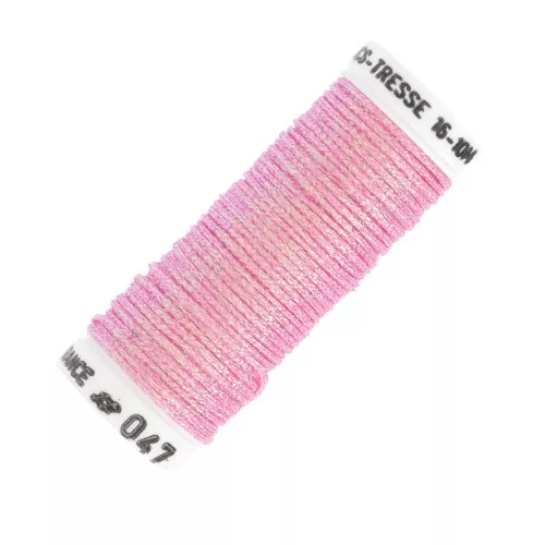 Hilo para bordar metalizado trenzado 16 Au ver à soie pour broderie Rosa (047)x10m