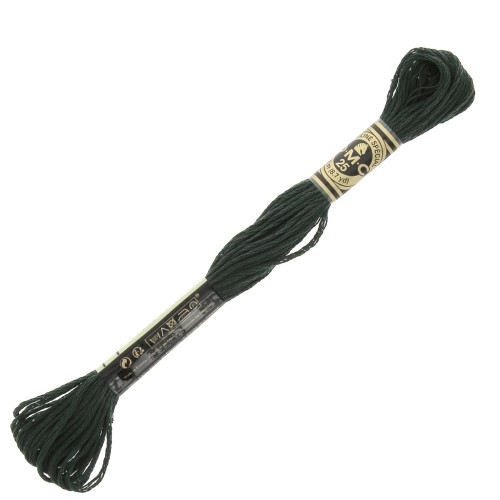 Hilo para bordar DMC Mouliné Spécial 117 MC Verde oscuro (500) x8m