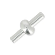 Terminal para cordón hueco 5 mm rhodié x1|raw }}