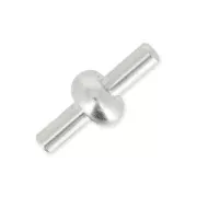 Terminal para cordón hueco 5 mm rhodié x1