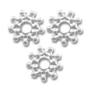 Separadores metal 12 mm plateado x4