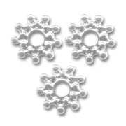 Separadores metal 12 mm plateado x4