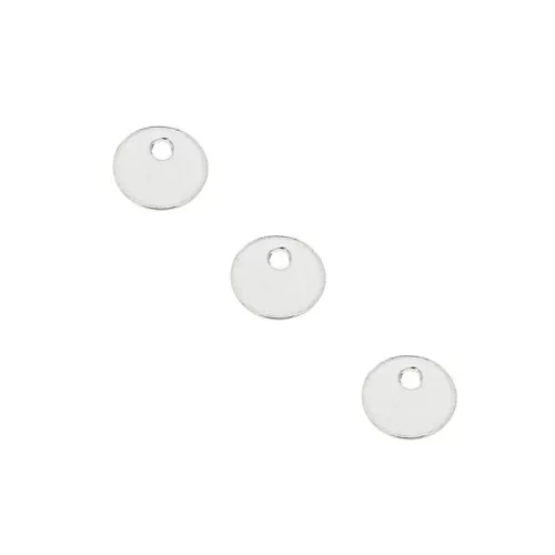 Dije redondo 4 mm de Plata 925 x4