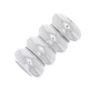Rondeles de metal 6 mm Chapado en plata fina x4