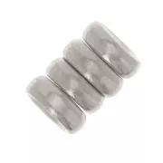 Rondeles de metal 5 mm Chapado en plata fina x4