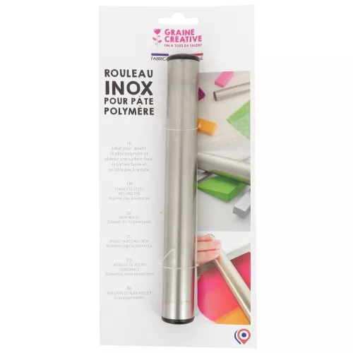 Rodillo inox para arcilla polimérica