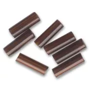 Cuentas de Rocalla Preciosa, tubos de 6,5 x 2 mm, color «Smoked Topaz», 20 g