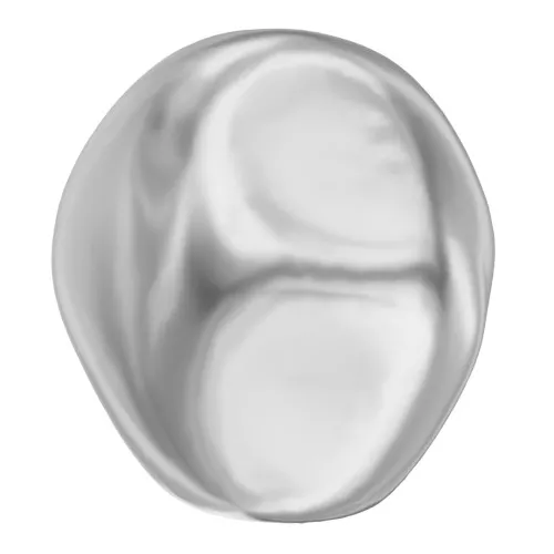 Baroque nacarada PureCrystal 5841 cuenta redonda irregular 8 mm Light Grey Pearl x1