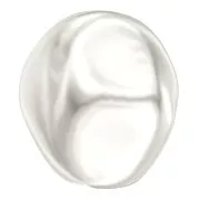 Baroque nacarada PureCrystal 5841 cuenta redonda irregular 8 mm White Pearl x1