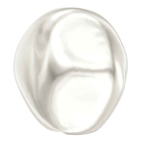 Baroque nacarada PureCrystal 5841 cuenta redonda irregular 8 mm White Pearl x1
