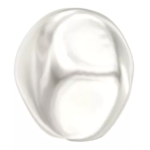 Baroque nacarada PureCrystal 5841 cuenta redonda irregular 8 mm White Pearl x1