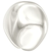 Baroque nacarada PureCrystal 5841 cuenta redonda irregular 12 mm White Pearl x1