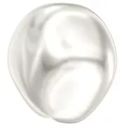 Baroque nacarada PureCrystal 5841 cuenta redonda irregular 12 mm White Pearl x1