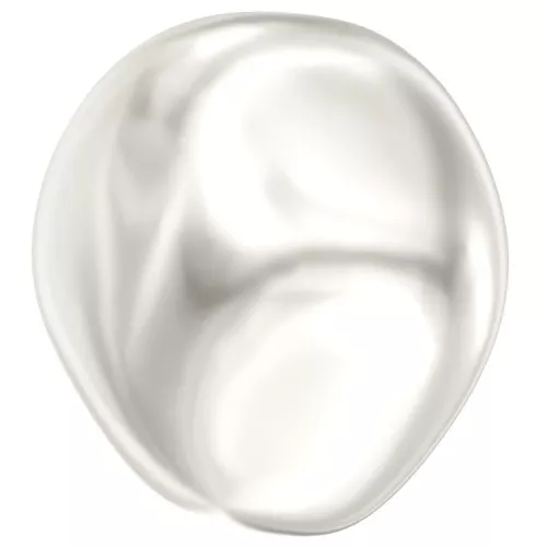 Baroque nacarada PureCrystal 5841 cuenta redonda irregular 12 mm White Pearl x1