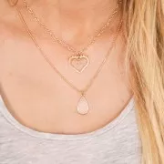 Dije gota resina epoxi efecto vitral 22.5x12 mm Dorado con oro fino - Marrón x1