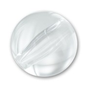 Cuenta redonda de 14 mm en resina transparente - Cristal x1
