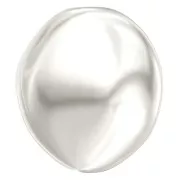 Baroque nacarada PureCrystal 5842 cuenta plana irregular 14 mm White Pearl x1