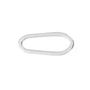 Entrepieza ovalado asimétrico 17x7 mm - Plateado Envej.x1