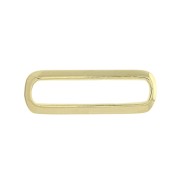 Entrepieza rectangular redondeado abombado 20x6.5 mm de zamac - Dorado con oro fino x1|raw }}