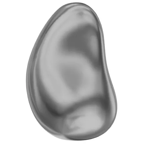 Baroque nacarada PureCrystal 5843 cuenta gota irregular 16 mm Dark Grey Pearl x1