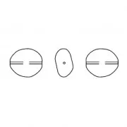 Baroque nacarada PureCrystal 5843 cuenta gota irregular 16 mm Light Grey Pearl x1