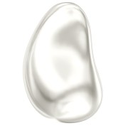 Baroque nacarada PureCrystal 5843 cuenta gota irregular 16 mm White Pearl x1