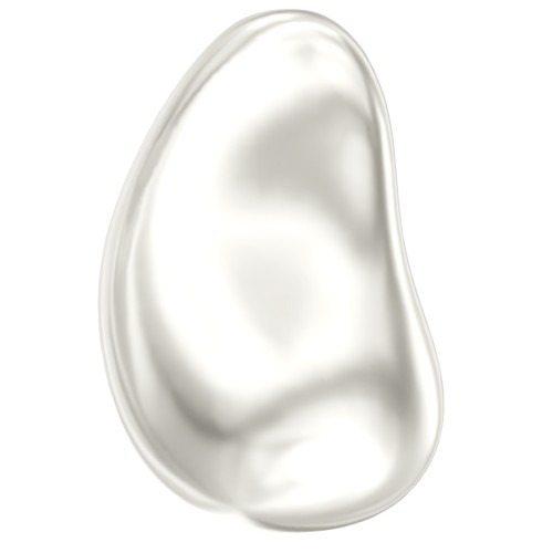 Baroque nacarada PureCrystal 5843 cuenta gota irregular 16 mm White Pearl x1