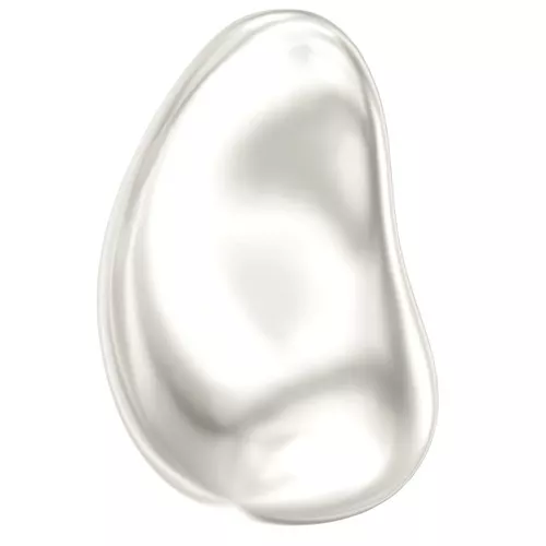 Baroque nacarada PureCrystal 5843 cuenta gota irregular 16 mm White Pearl x1